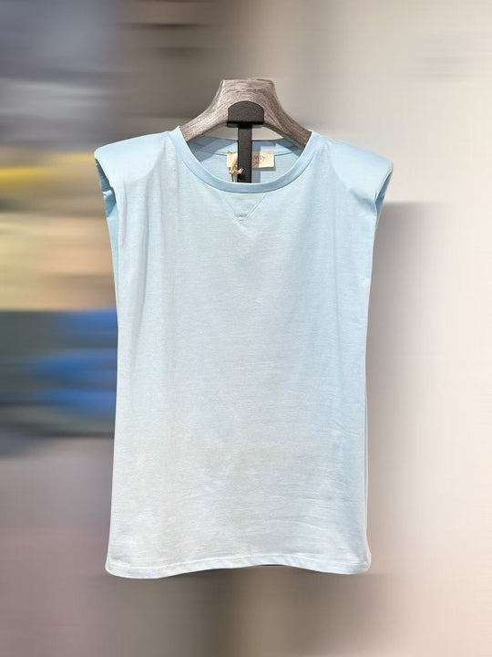Top épaule Bleu clair