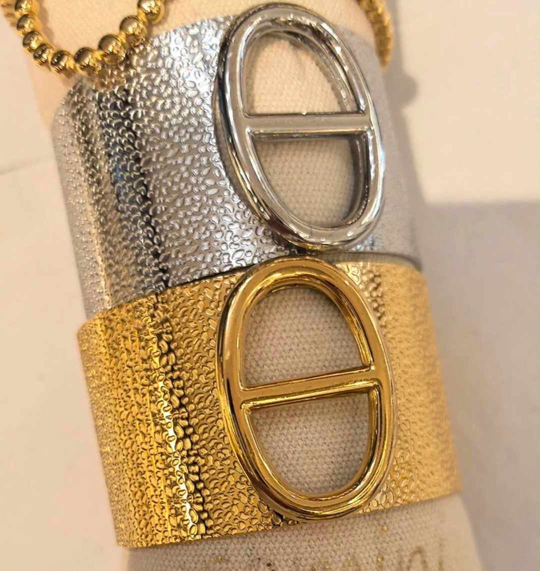 Bracelet Manchette martelé