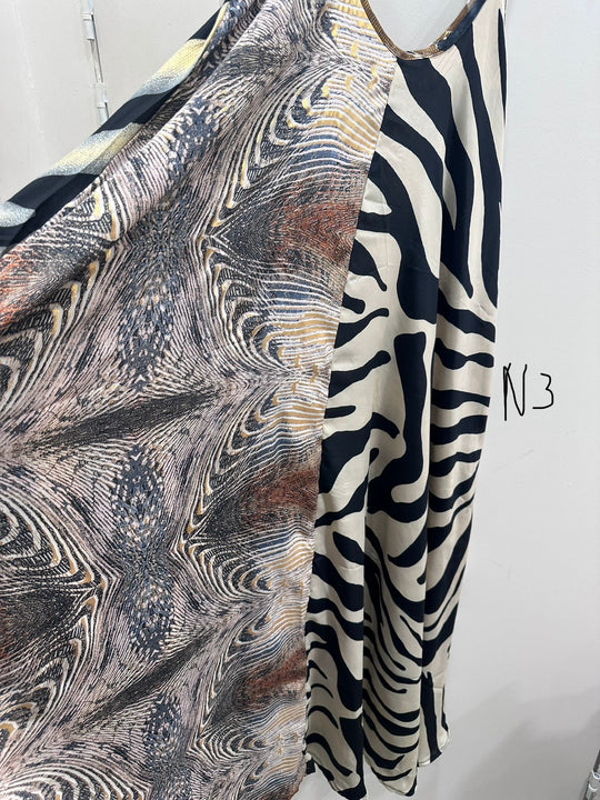 Robe imprimée patchwork loose