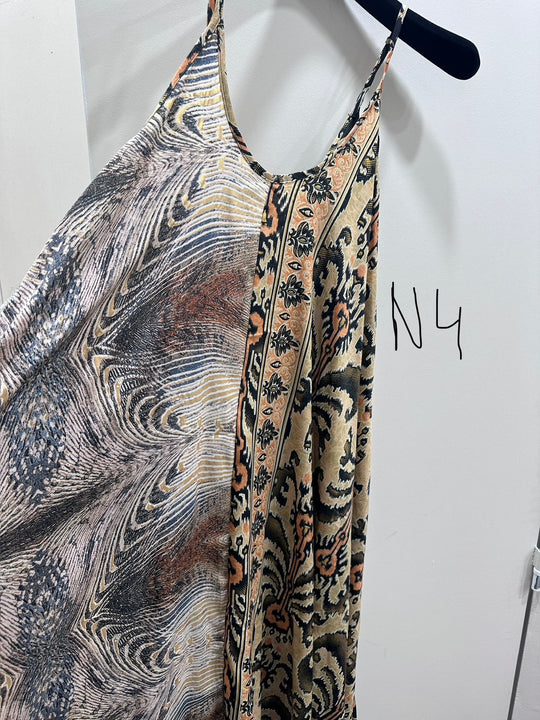 Robe imprimée patchwork loose