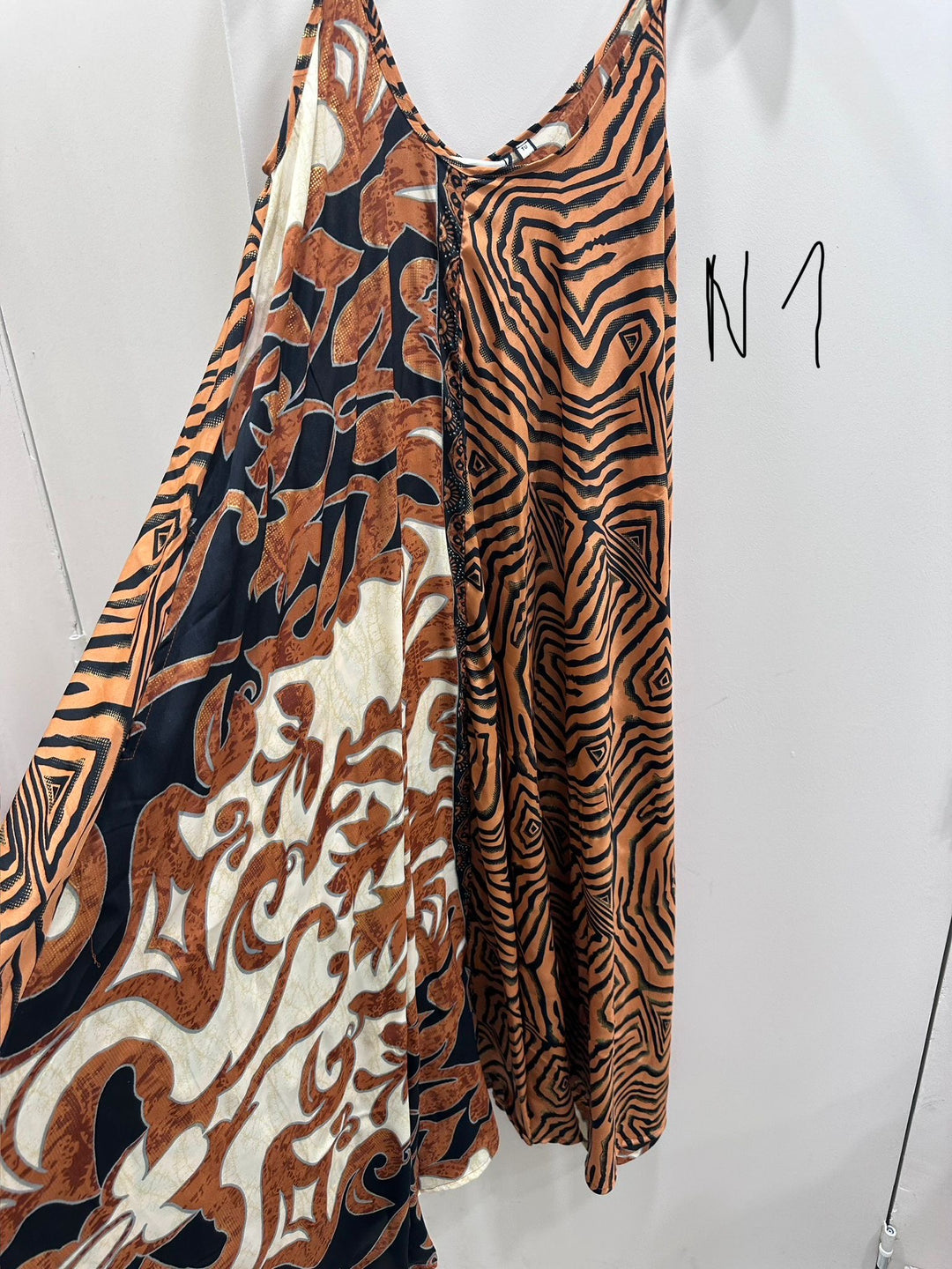 Robe imprimée patchwork loose