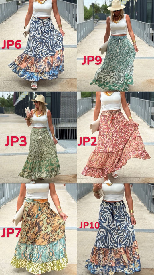 Jupe imprimée patchwork