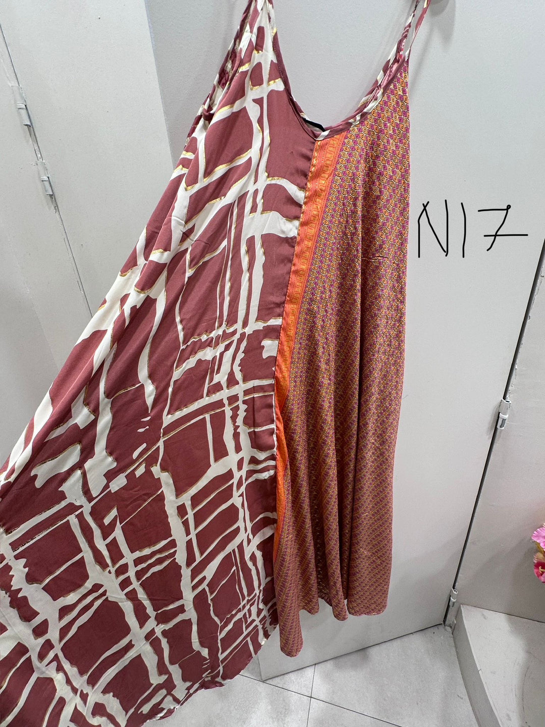 Robe imprimée patchwork loose