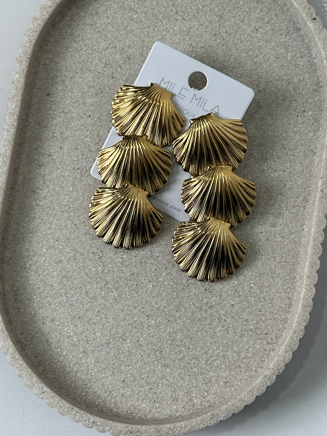 Boucles d'oreilles 3 coquillages