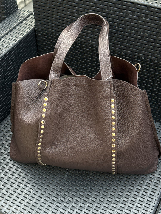 Sac grand format cloutés 1758 Choco