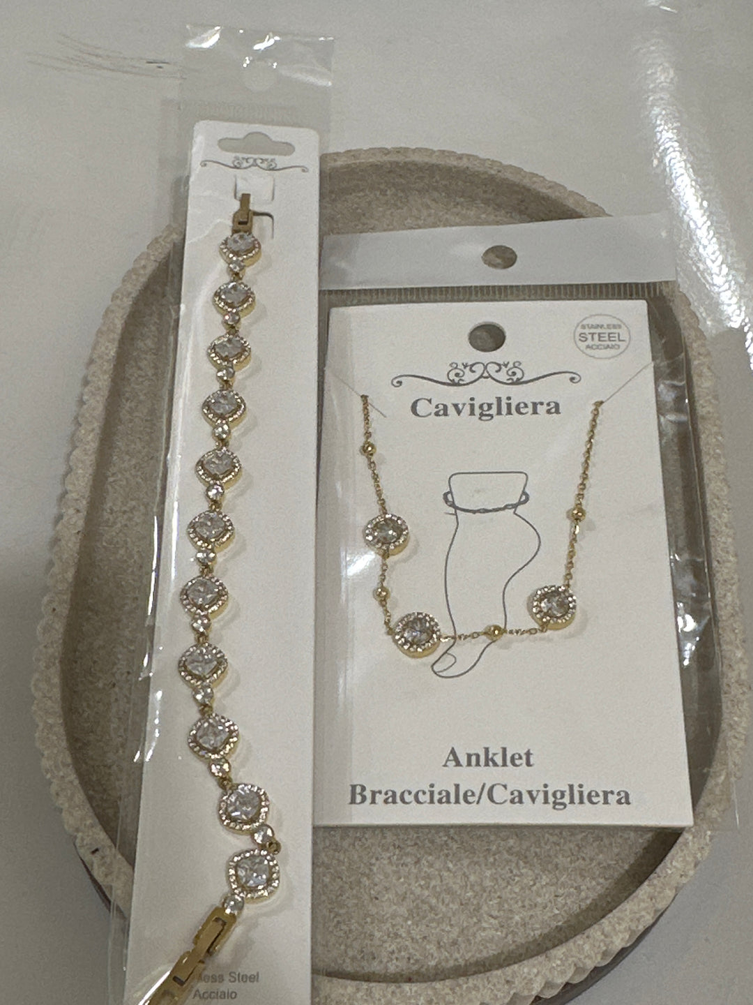 Set bracelet grosse pierre + bijoux pied