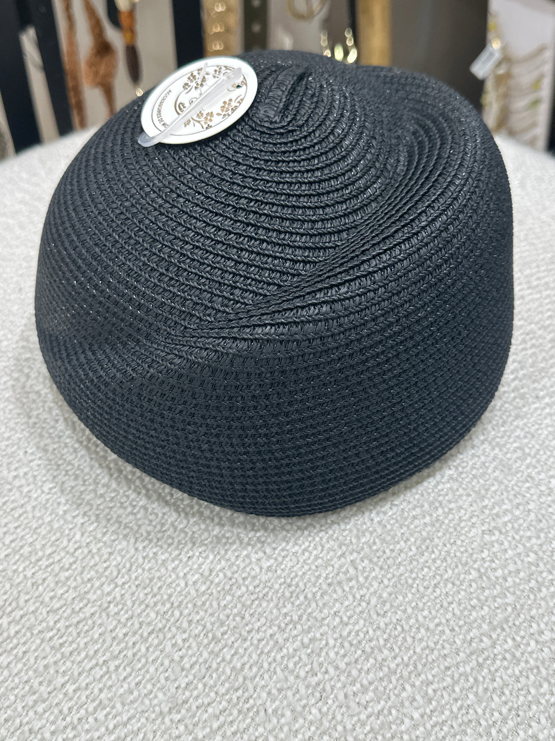 Chapeau rond en paille 573 NOIR