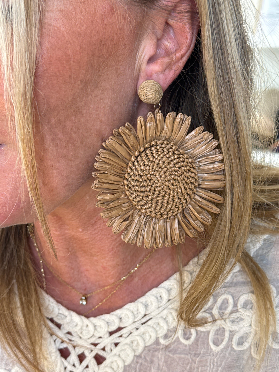 Boucles camel paille