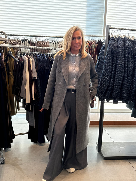 Manteau laine gris