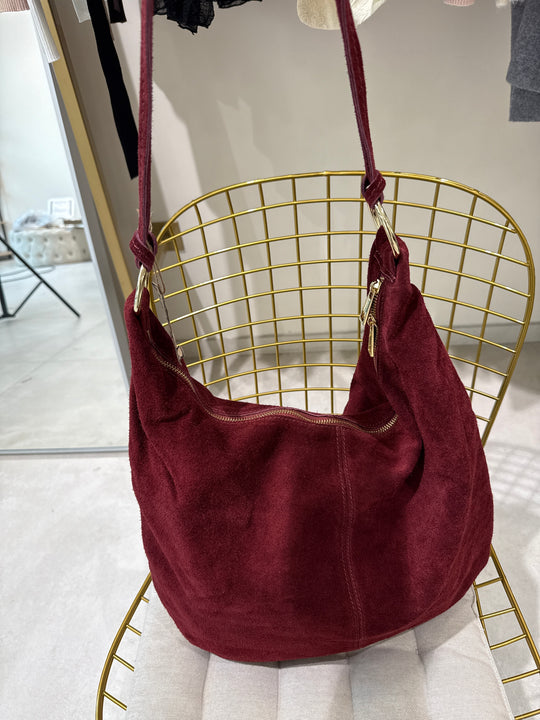 Sac cuir besace Bordeaux 7298