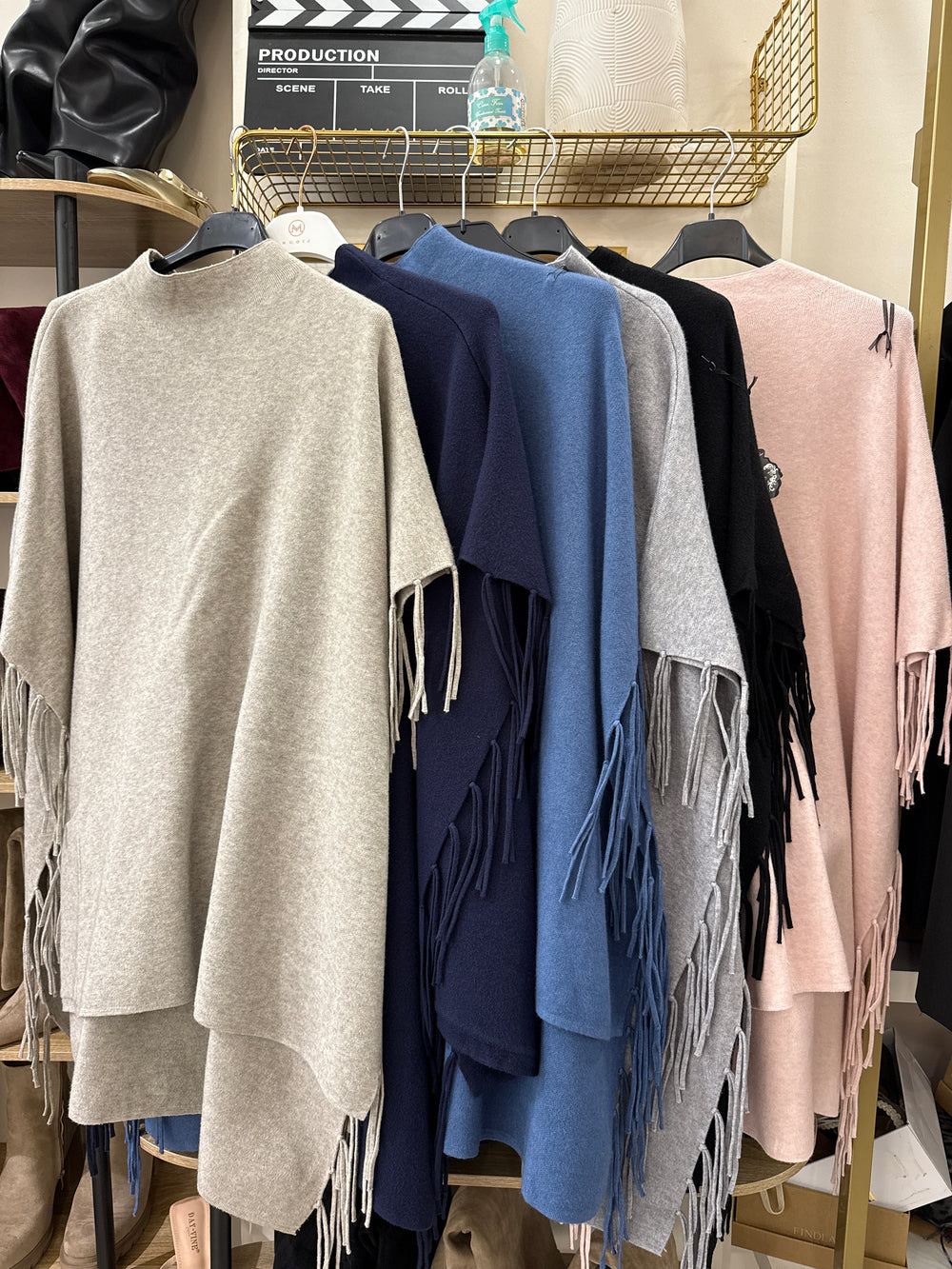 Pull poncho frange TR8313
