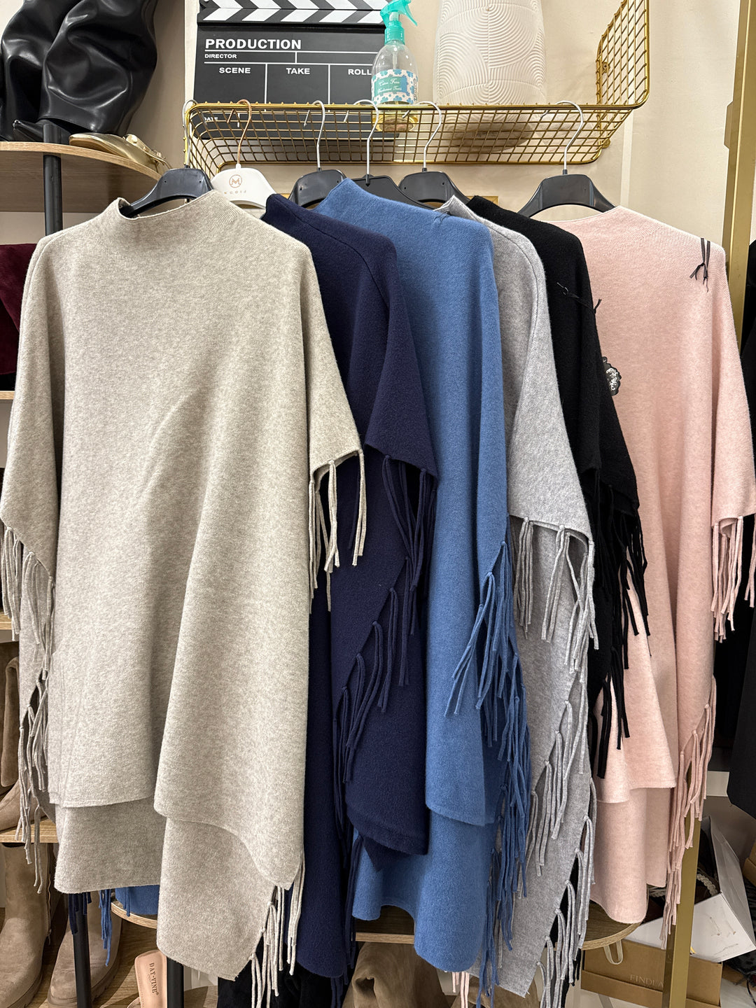 Pull poncho frange TR8313