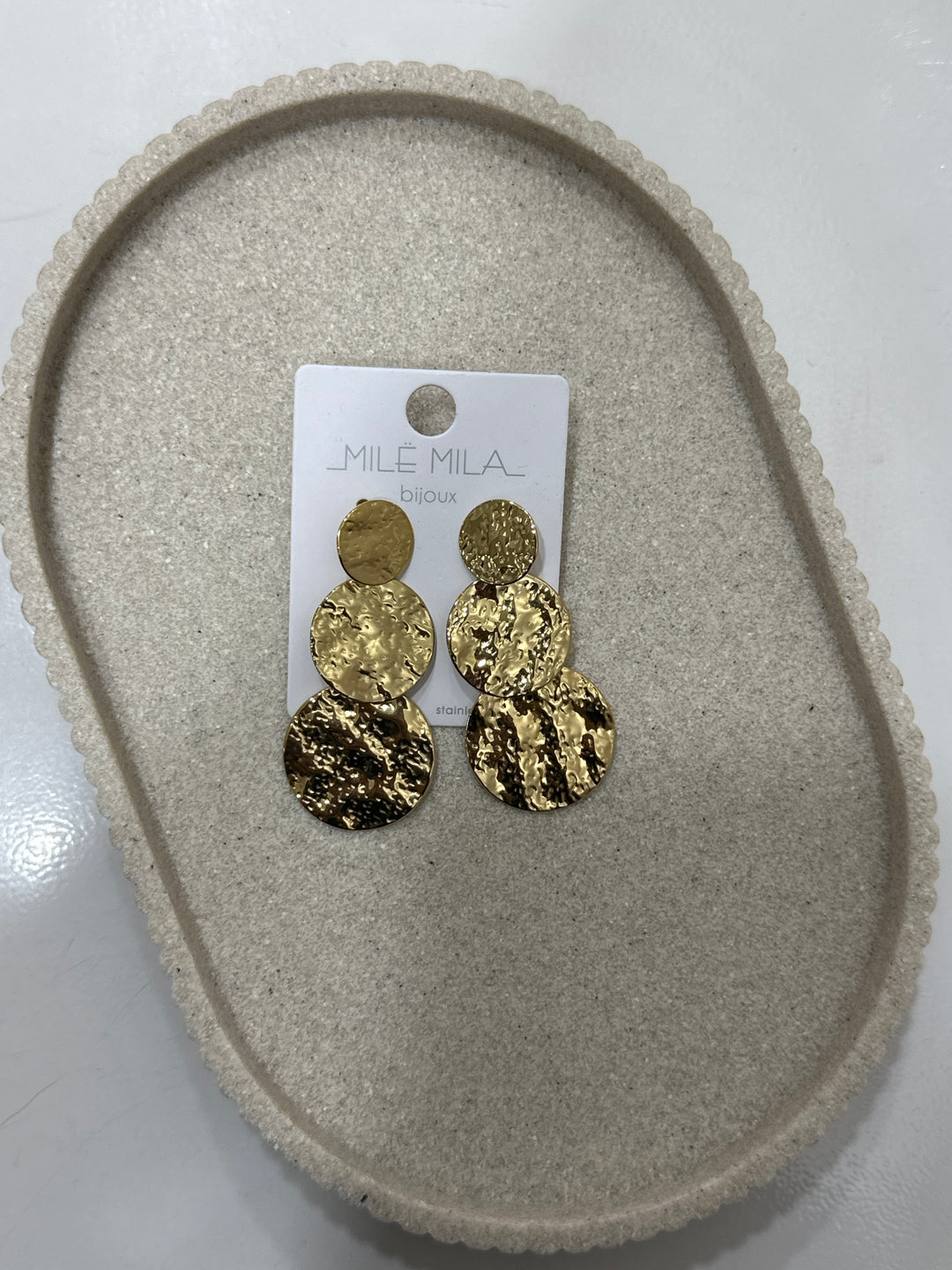 Boucles d'oreilles pendantes 3 ronds