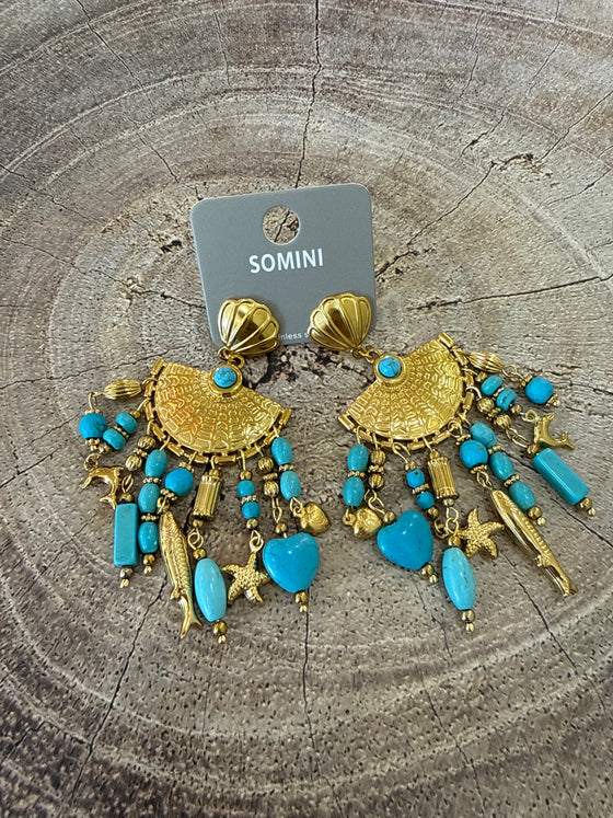 Boucles turquoise