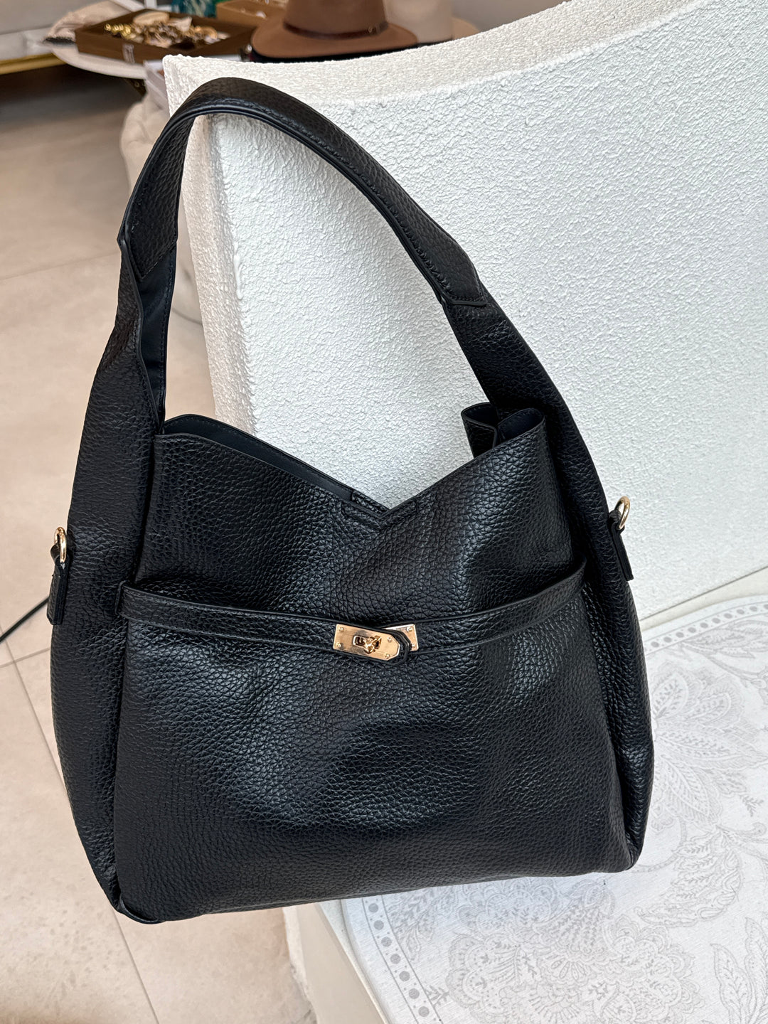 Sac fermeture or noir