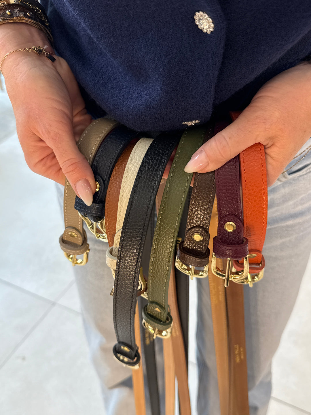 Ceinture petite cuir uni