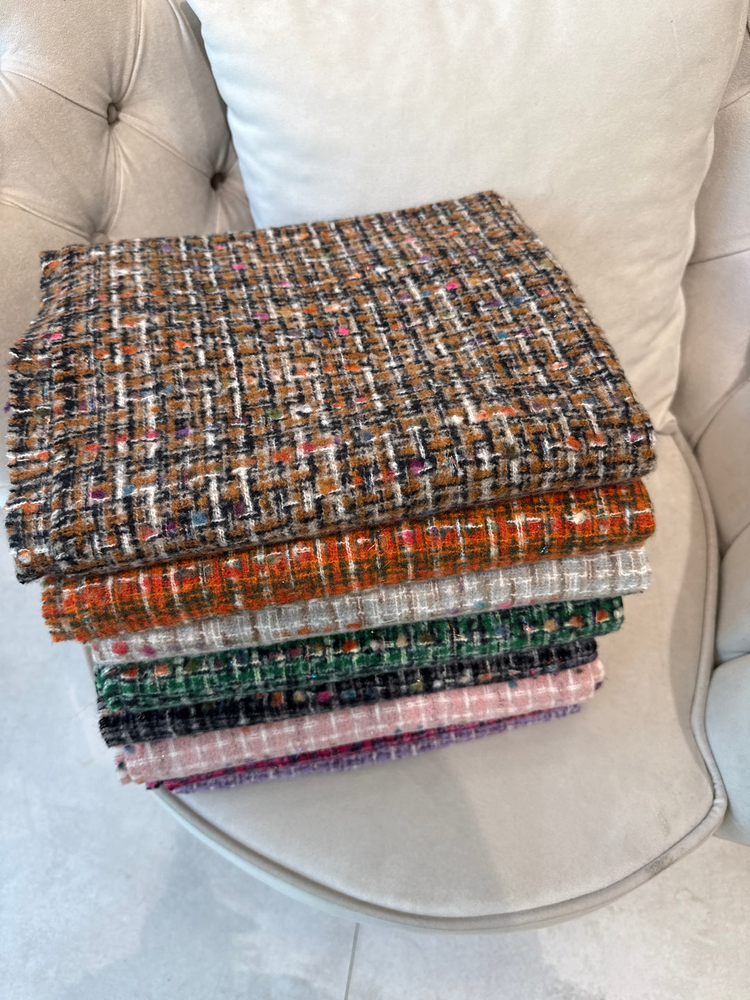 Écharpe laine tweed shasha