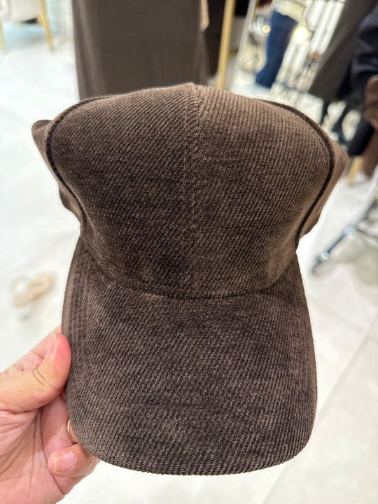 Casquette velour uni
