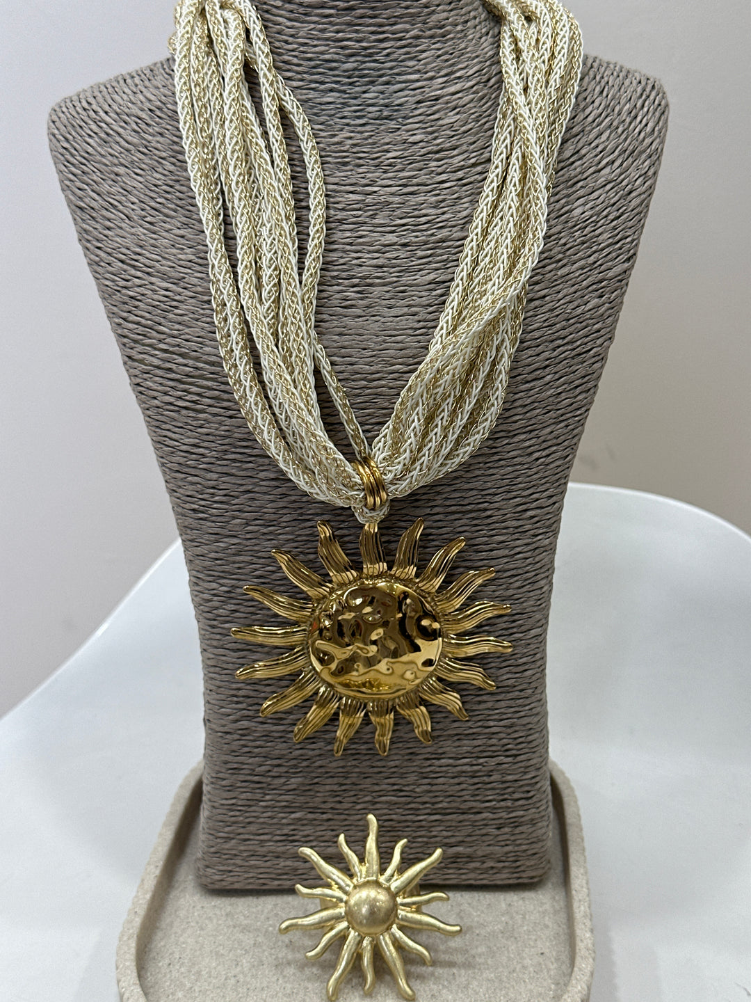 Set collier soleil + bague soleil