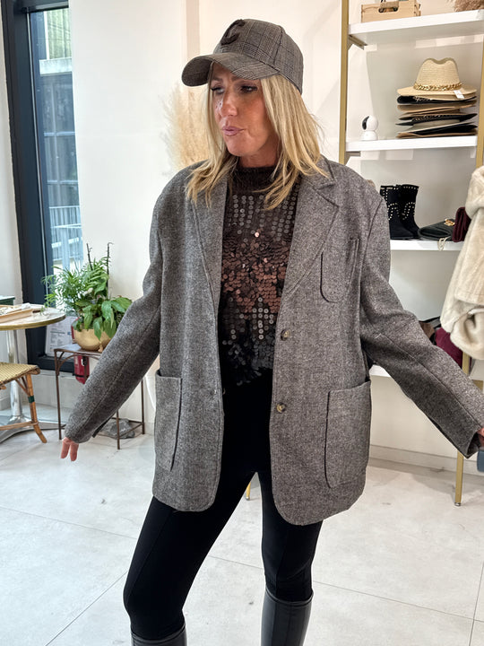 Blazer laine coffee 3174