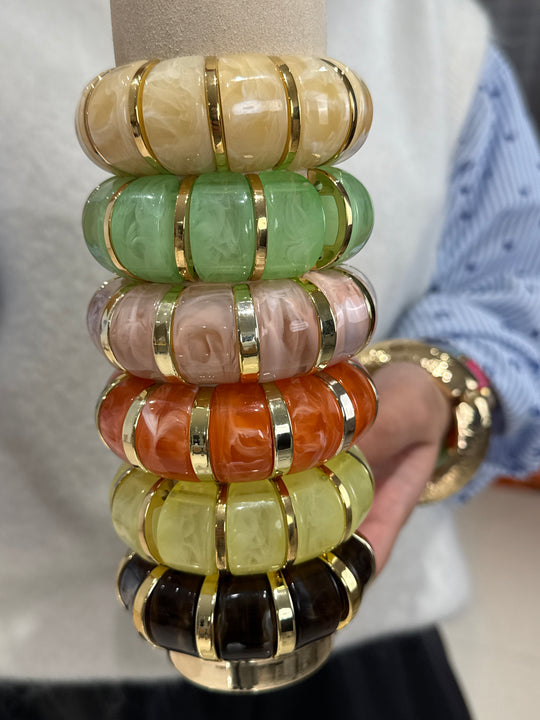 Bracelet élastique nacré