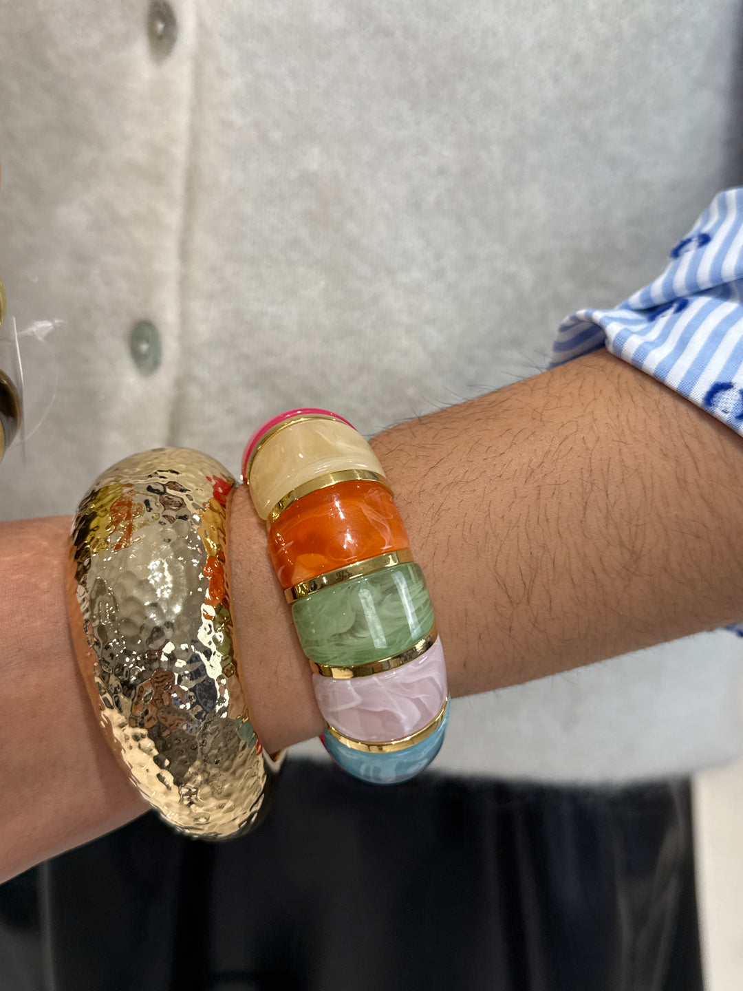 Bracelet élastique nacré