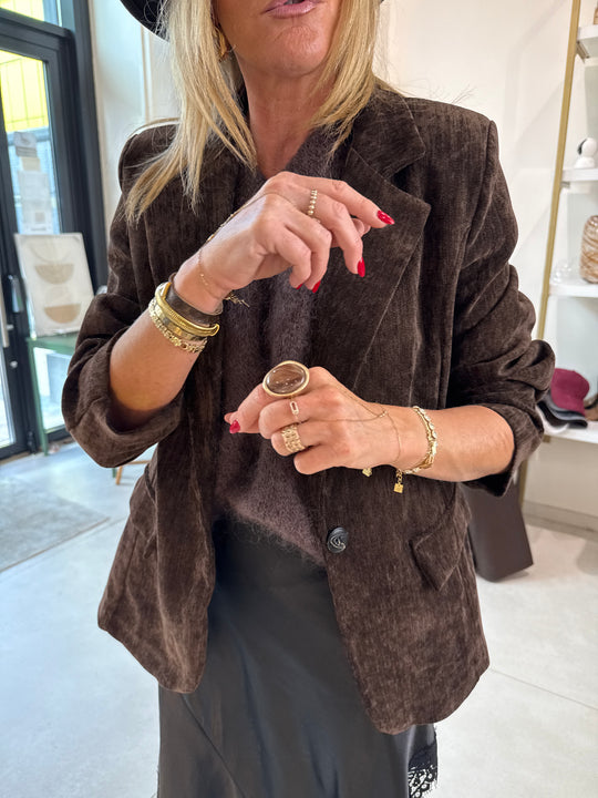 Blazer velour simple