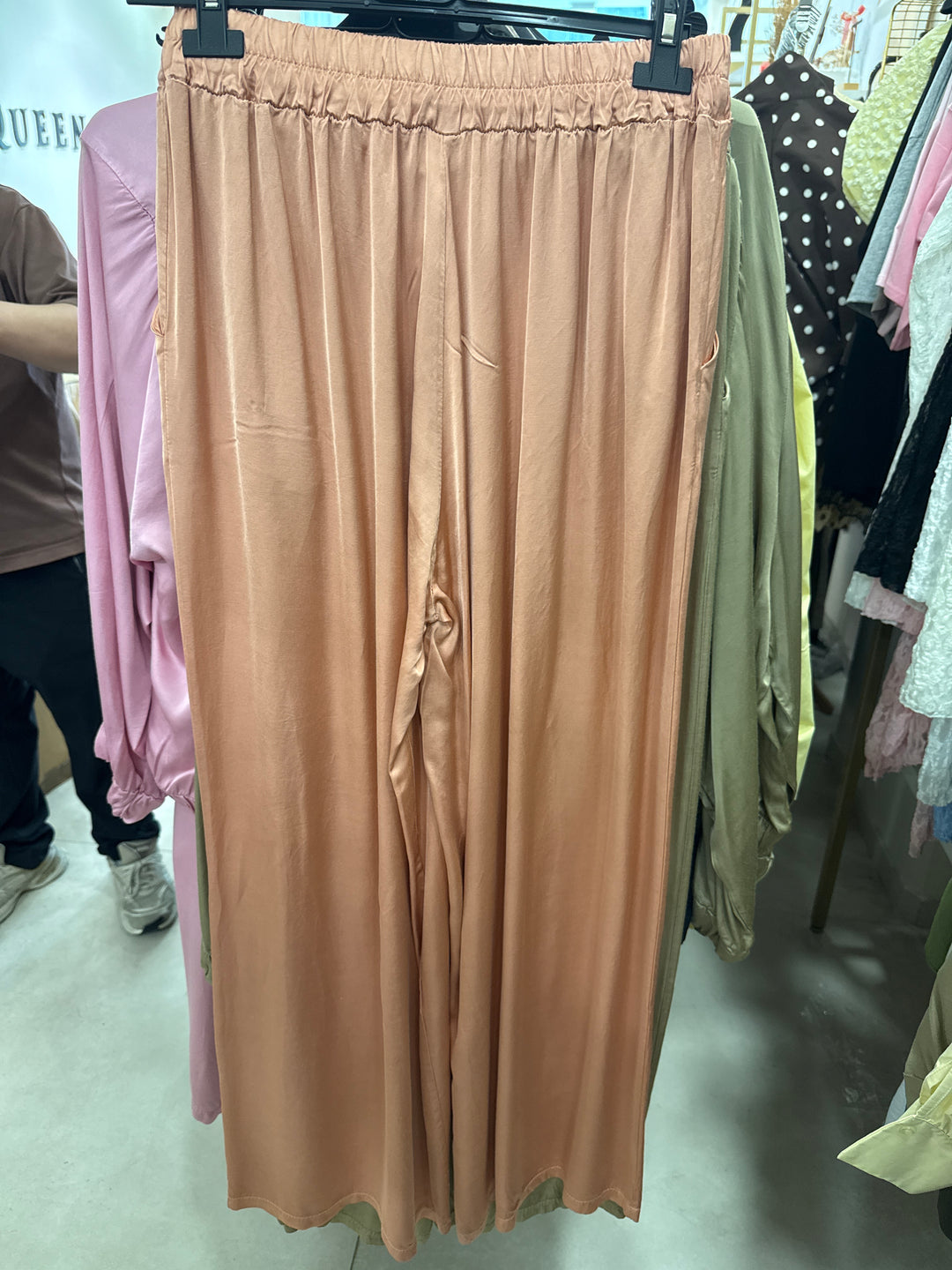 Pantalon satin soie