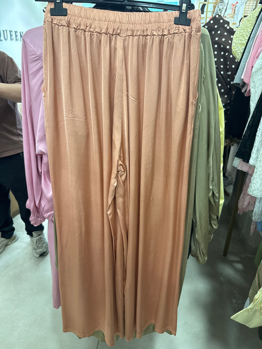 Pantalon satin soie