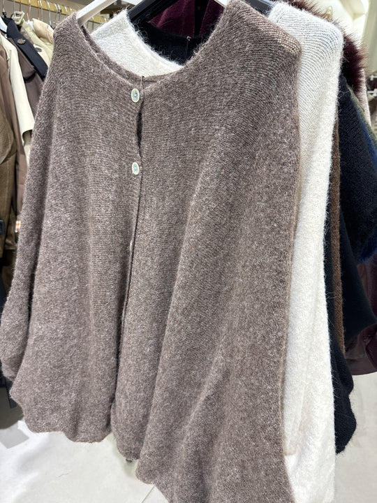 Pull gilet manches bouffantes 22206