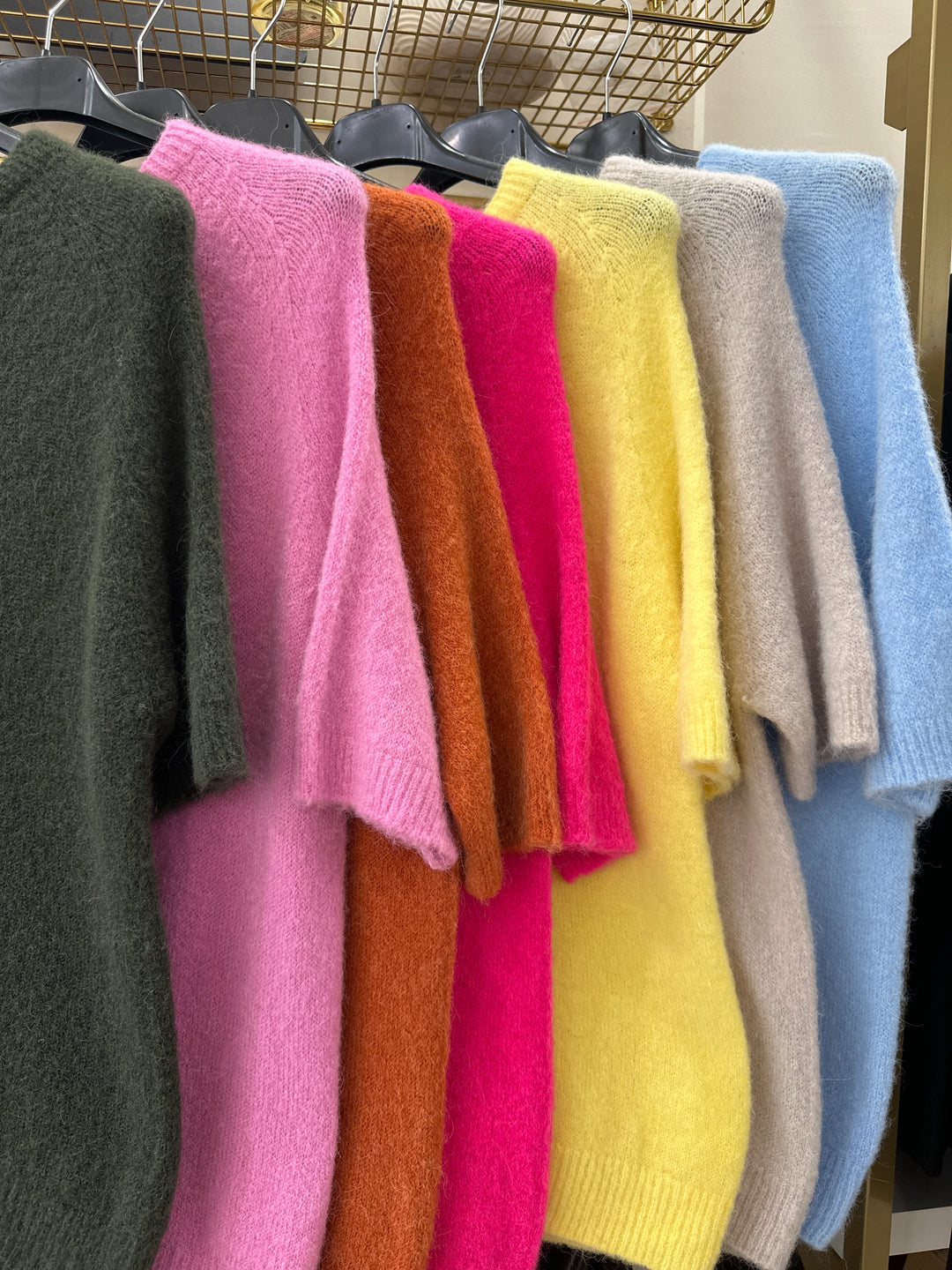 Pull maille manches courtes