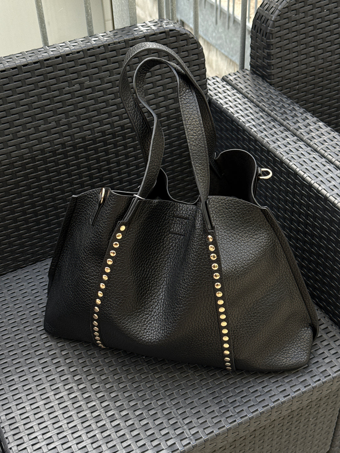 Sac grand format cloutés 1758 Noir