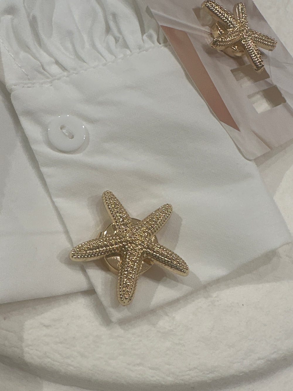 Boutons bijoux manchettes  étoile brillant N4