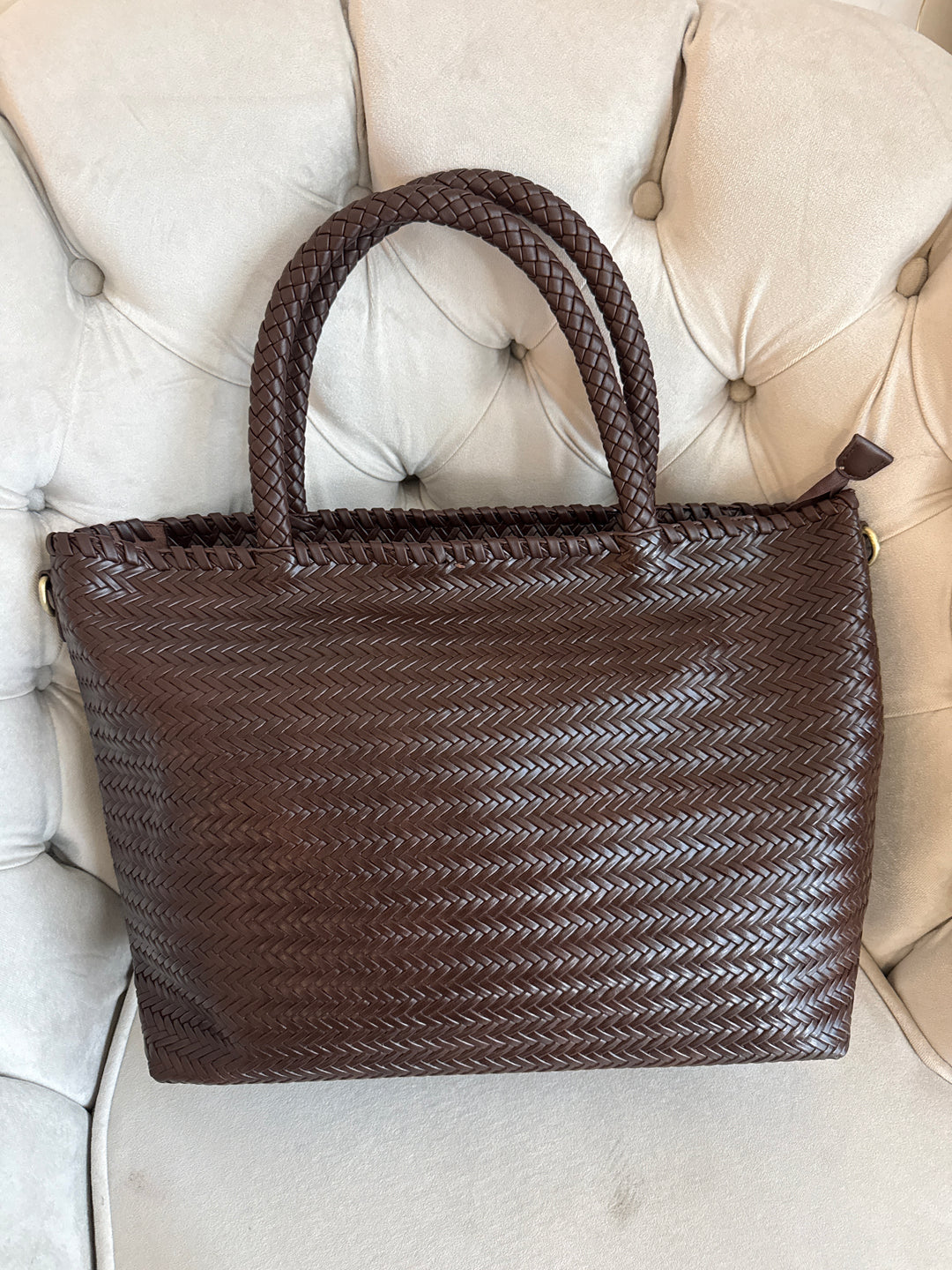 Sac tressé choco 90610