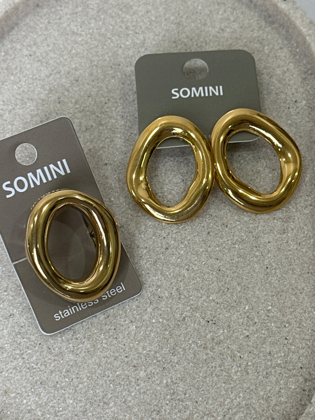 Set boucle d’oreilles + bague cercle