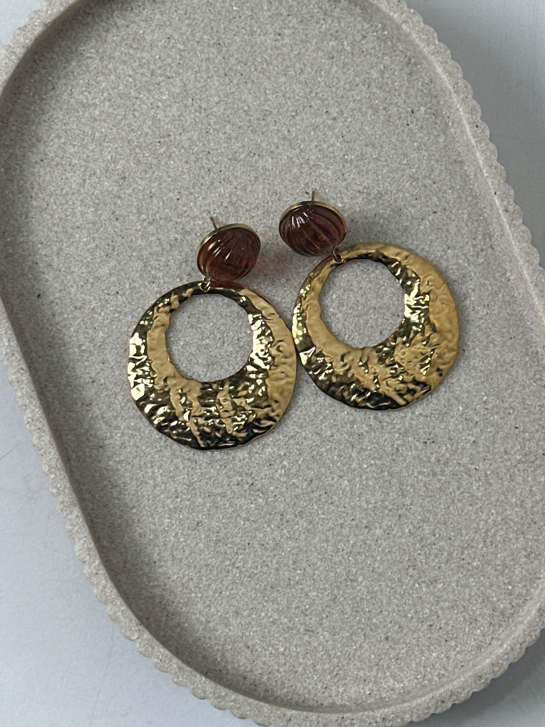 Boucles d'oreilles rond nacré CHOCO