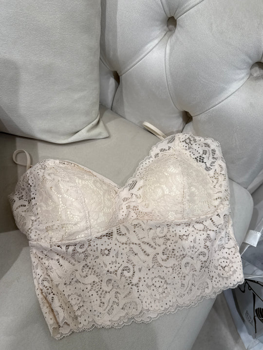Brassière dentelle beige 001