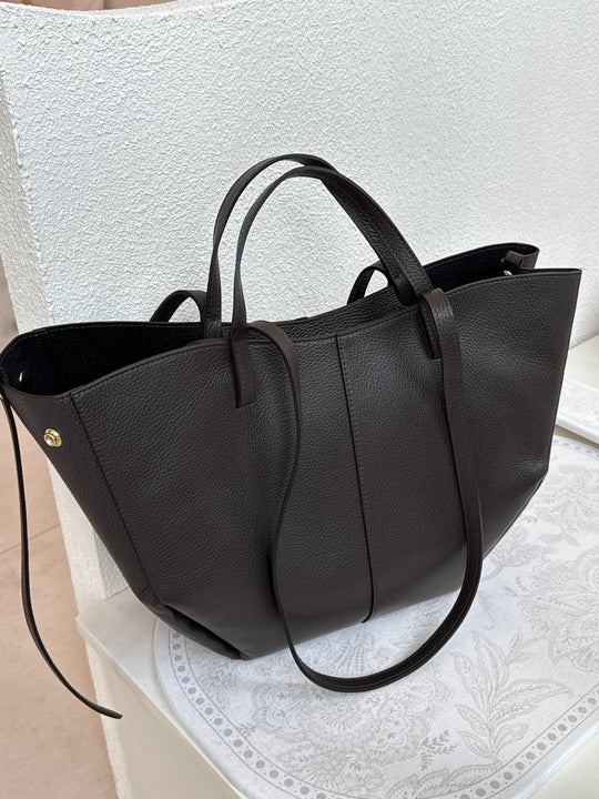 Sac cuir choco grand format 503780