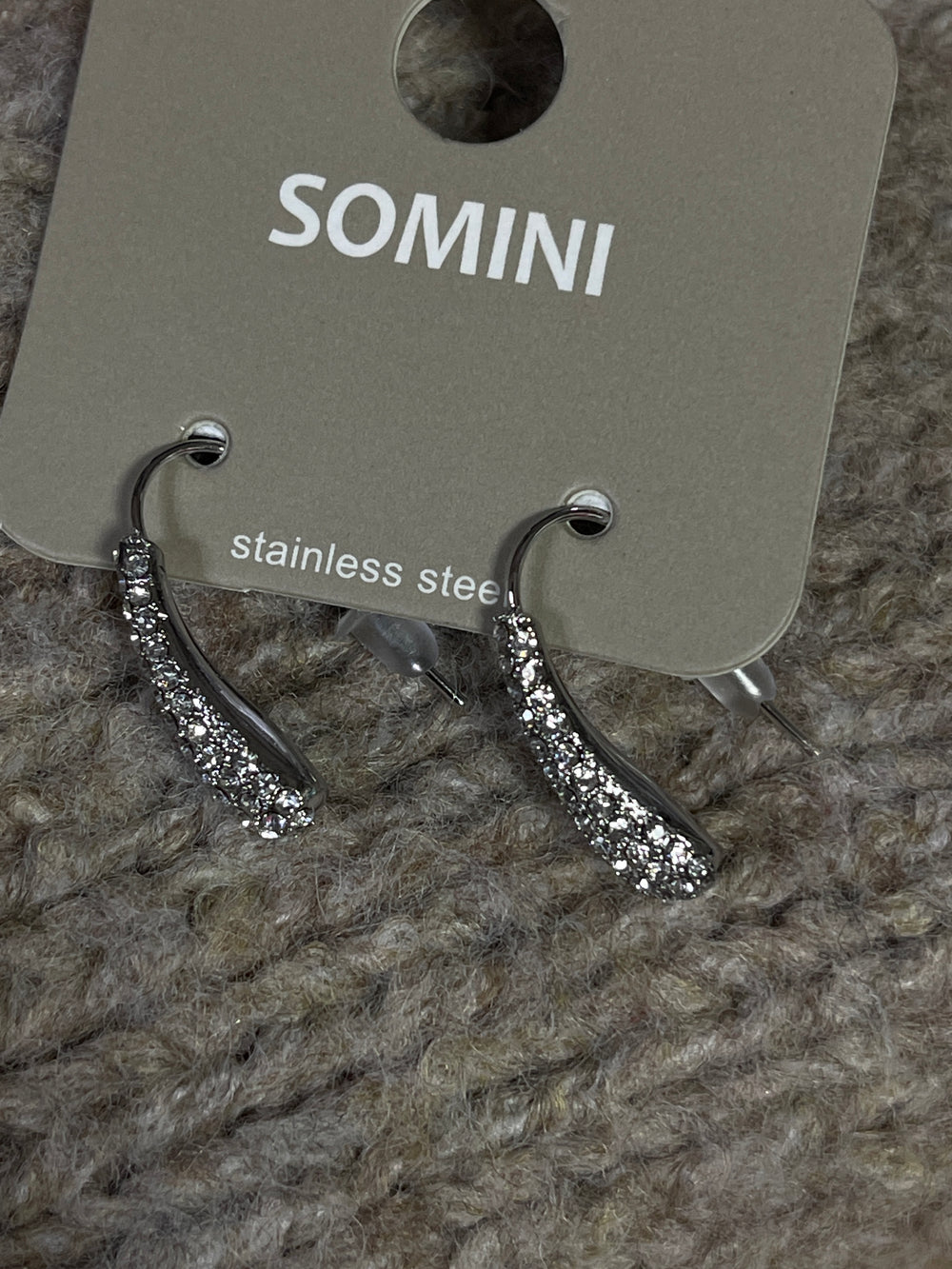 Boucle strass Sophie argenté