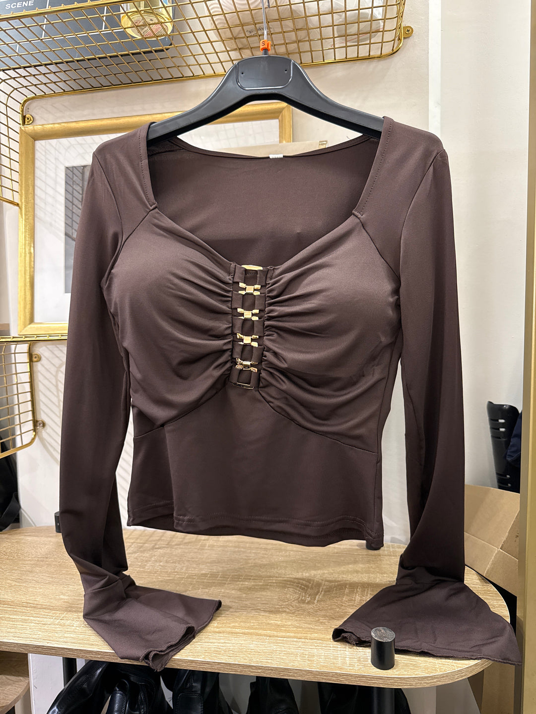 Top manches volant strech 7335