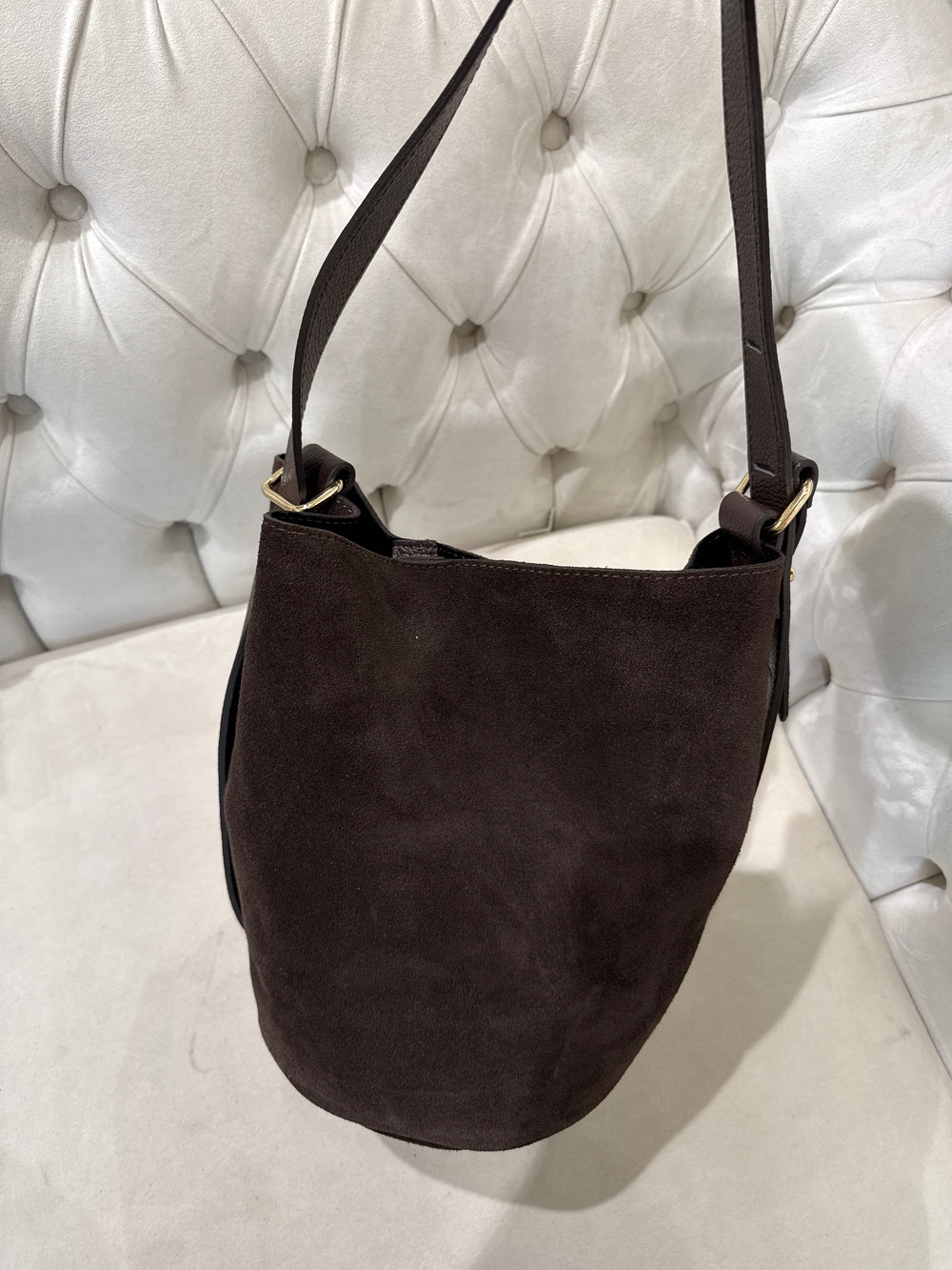 Sac cuir daim choco 8425