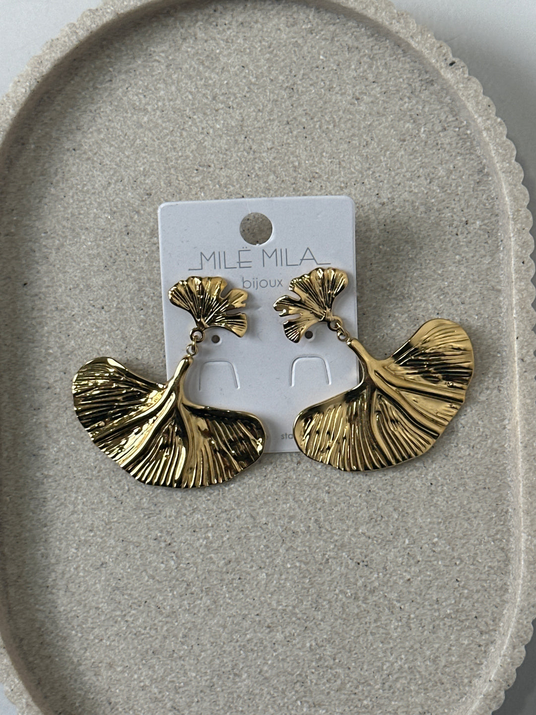 Boucles d'oreilles ginkgo