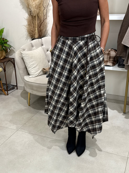 Jupe volant carreaux
