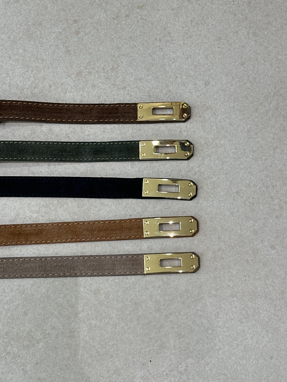 Ceinture cuir daim réglable