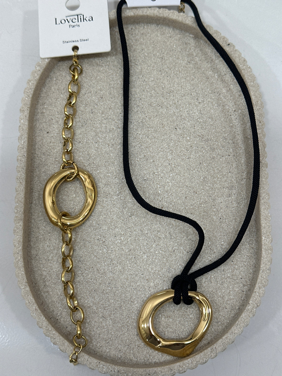 Set pendentif cercle + bracelet cercle