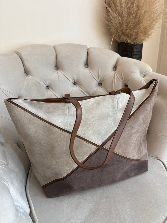 Sac grand format taupe 6214