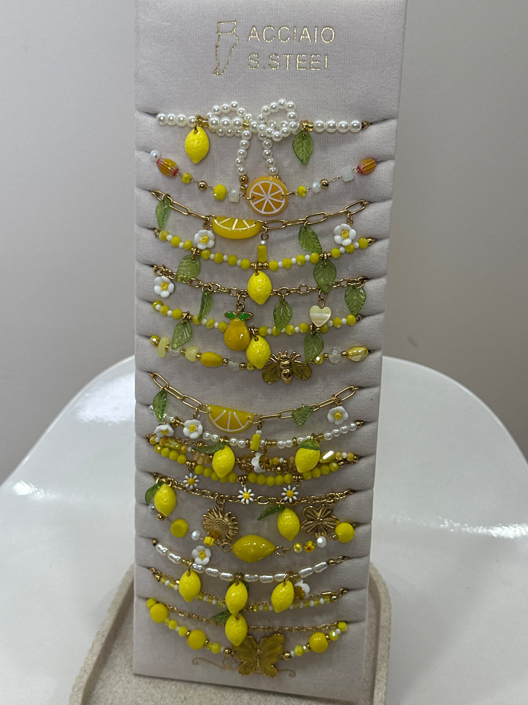 Bracelet de pieds jaune