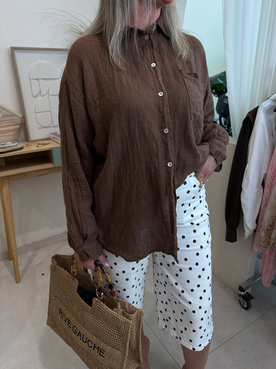 Chemise lin Choco EV012