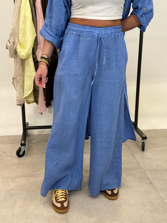 Pantalon lin droite 3818