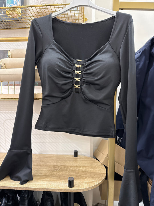 Top manches volant strech 7335